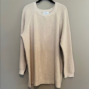 Liz Claiborne Gold Metallic Tunic Sweater